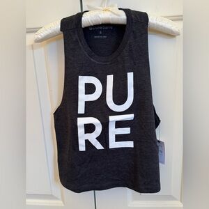 Pure Barre Crop Top - Dark Gray Heather